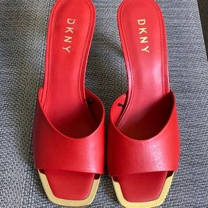 Fire red DKNY summer sandal